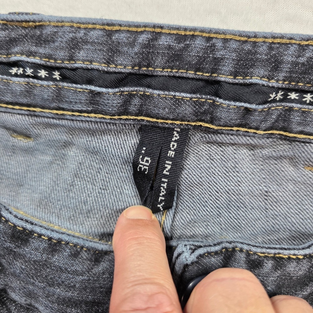 Ermenegildo Zegna Jeans Men 36 Black Straight Leg Stretch Cotton Made in Italy - Picture 3 of 11